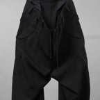 Y's for men ワイズフォーメン / 美品 24AW GABARDINE SIDE TRIPLE STITCH CARGO PANTS シワギャバ 脇3本ステッチ カーゴパンツ / MO-P32-100 / size 3 (BLACK)