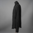 希少 incarnation インカネーション LINEA_F / 18 Pre Fall 美品 WRINKLE PROCESS BUTTON DOWN SHIRT / LI/VI WOVEN / 長袖シャツ / size M (BLACK）
