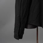 希少 incarnation インカネーション LINEA_F / 18 Pre Fall 美品 WRINKLE PROCESS BUTTON DOWN SHIRT / LI/VI WOVEN / 長袖シャツ / size M (BLACK）