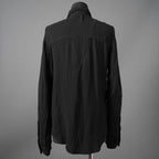 希少 incarnation インカネーション LINEA_F / 18 Pre Fall 美品 WRINKLE PROCESS BUTTON DOWN SHIRT / LI/VI WOVEN / 長袖シャツ / size M (BLACK）