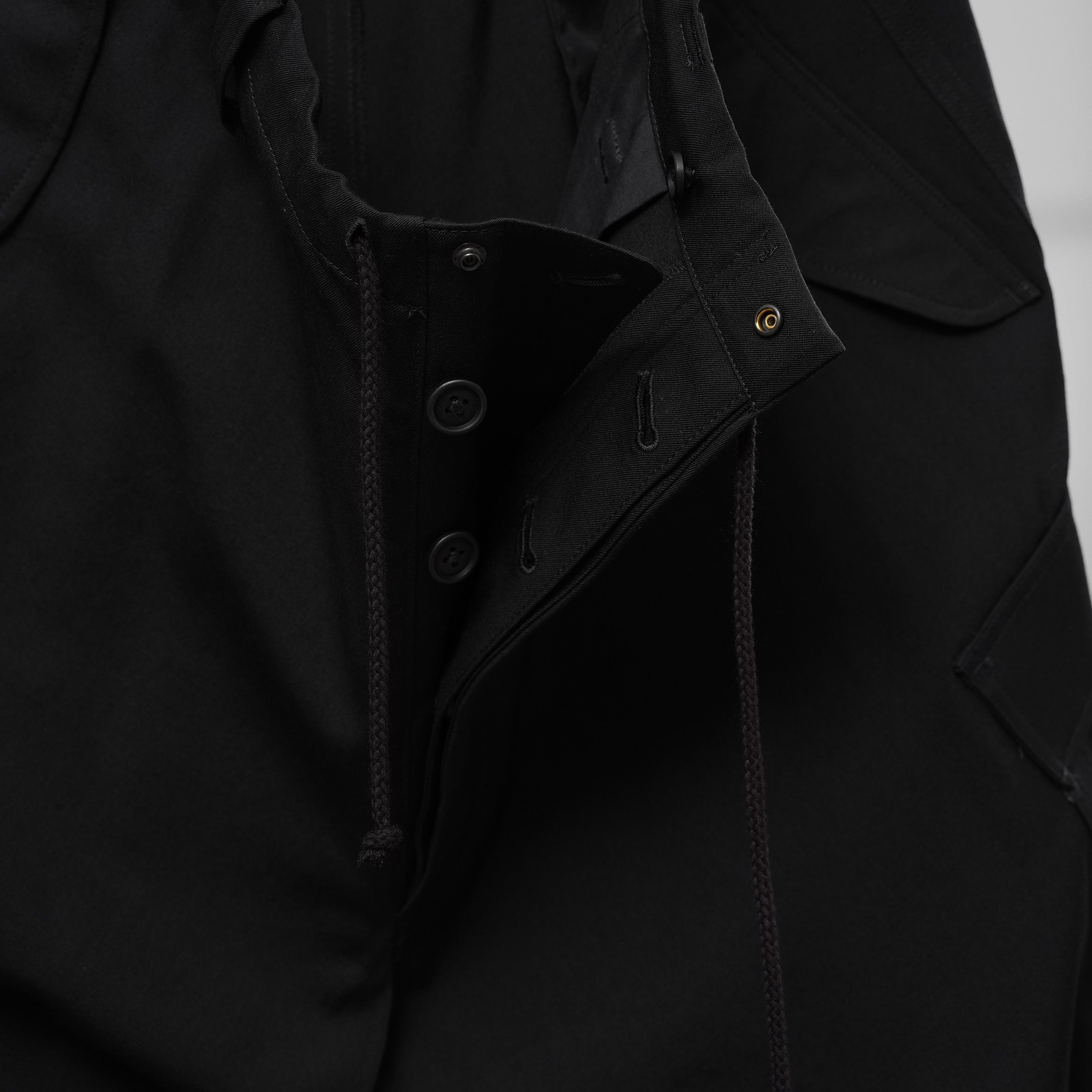 Y's for men ワイズフォーメン / 美品 24AW GABARDINE SIDE TRIPLE STITCH CARGO PANTS シワギャバ 脇3本ステッチ カーゴパンツ / MO-P32-100 / size 3 (BLACK)
