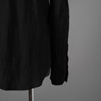 希少 incarnation インカネーション LINEA_F / 18 Pre Fall 美品 WRINKLE PROCESS BUTTON DOWN SHIRT / LI/VI WOVEN / 長袖シャツ / size M (BLACK）