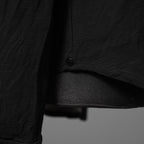 希少 incarnation インカネーション LINEA_F / 18 Pre Fall 美品 WRINKLE PROCESS BUTTON DOWN SHIRT / LI/VI WOVEN / 長袖シャツ / size M (BLACK）