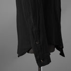 希少 incarnation インカネーション LINEA_F / 18 Pre Fall 美品 WRINKLE PROCESS BUTTON DOWN SHIRT / LI/VI WOVEN / 長袖シャツ / size M (BLACK）