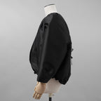 Cruciani クルチアーニ / 美品 21SS タフタ バルーンショートブルゾン ジャケット / CDM0901 / size 40 (BLACK) レディース