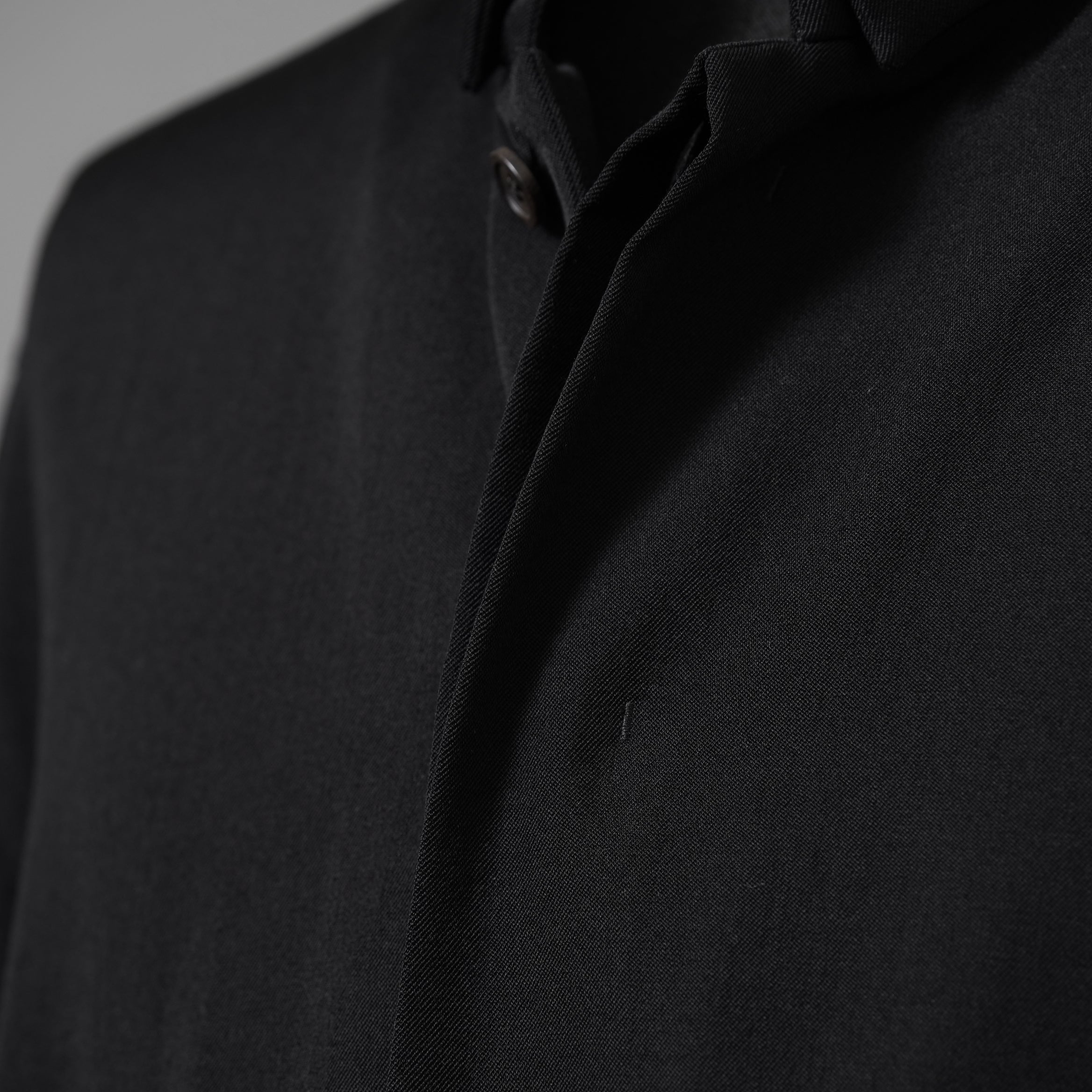 FORME D'EXPRESSION フォルメ デ エクスプレッション / 美品 Wool Minimal Outer Shirt  / 長袖シャツ / size S (BLACK)