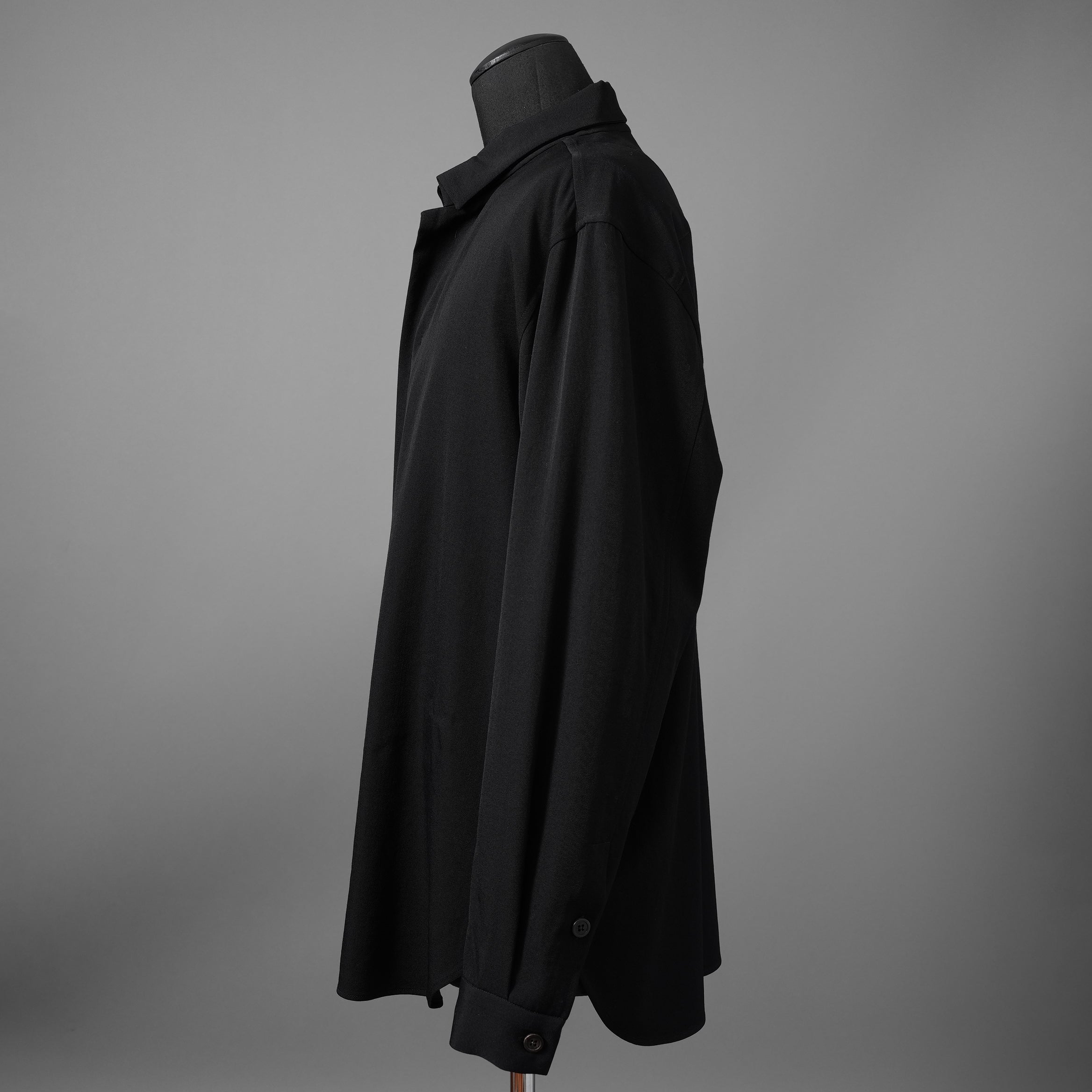 FORME D'EXPRESSION フォルメ デ エクスプレッション / 美品 Wool Minimal Outer Shirt  / 長袖シャツ / size S (BLACK)