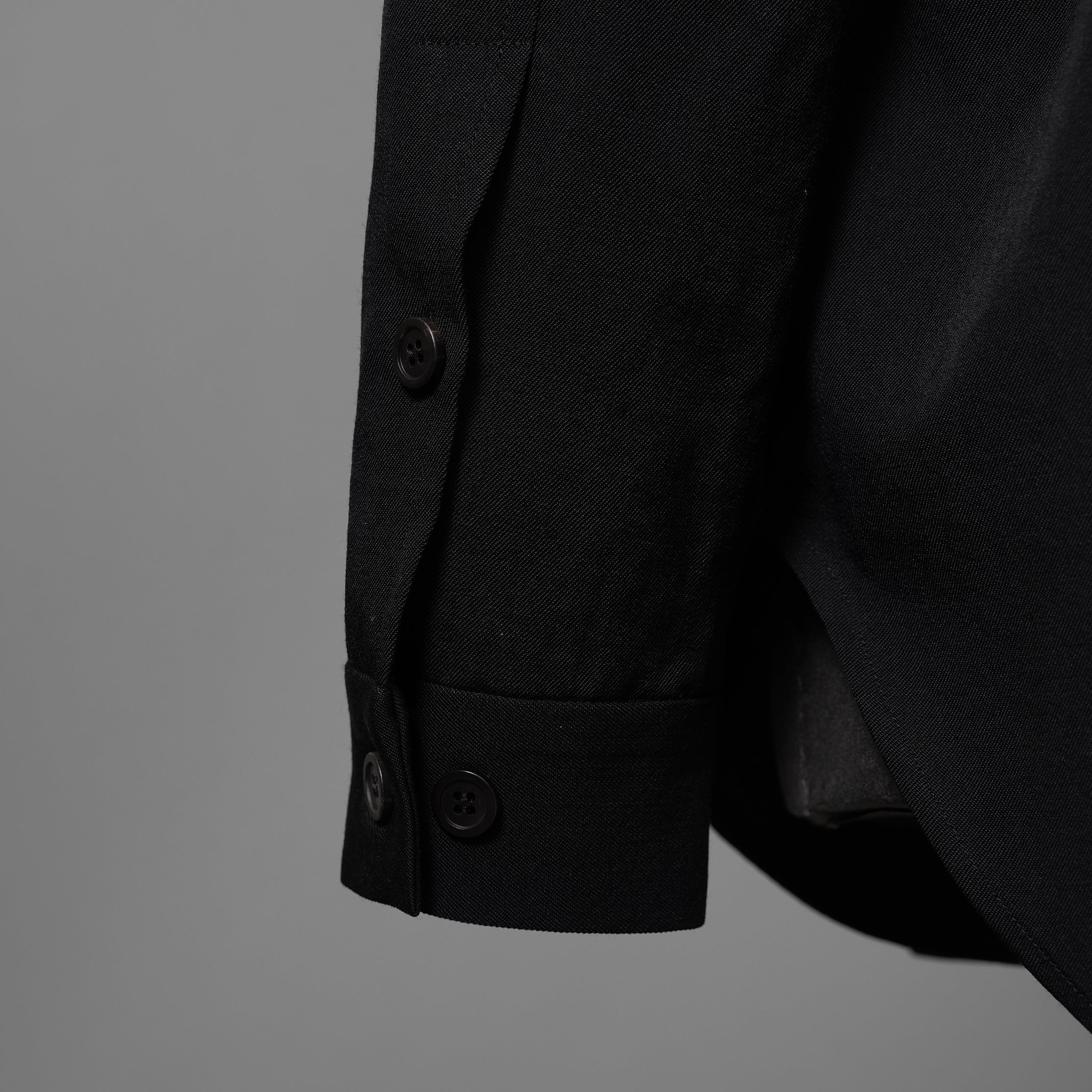 FORME D'EXPRESSION フォルメ デ エクスプレッション / 美品 Wool Minimal Outer Shirt  / 長袖シャツ / size S (BLACK)