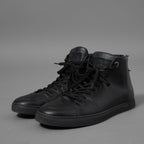 LOUIS VUITTON ルイヴィトン / 2016年モデル ラインアップライン ブラックレザー&ダミエ グラフィット ハイカットスニーカー / MS0196 /size 6.5 (25.5cm) BLACK