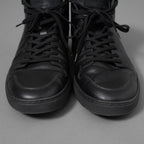 LOUIS VUITTON ルイヴィトン / 2016年モデル ラインアップライン ブラックレザー&ダミエ グラフィット ハイカットスニーカー / MS0196 /size 6.5 (25.5cm) BLACK