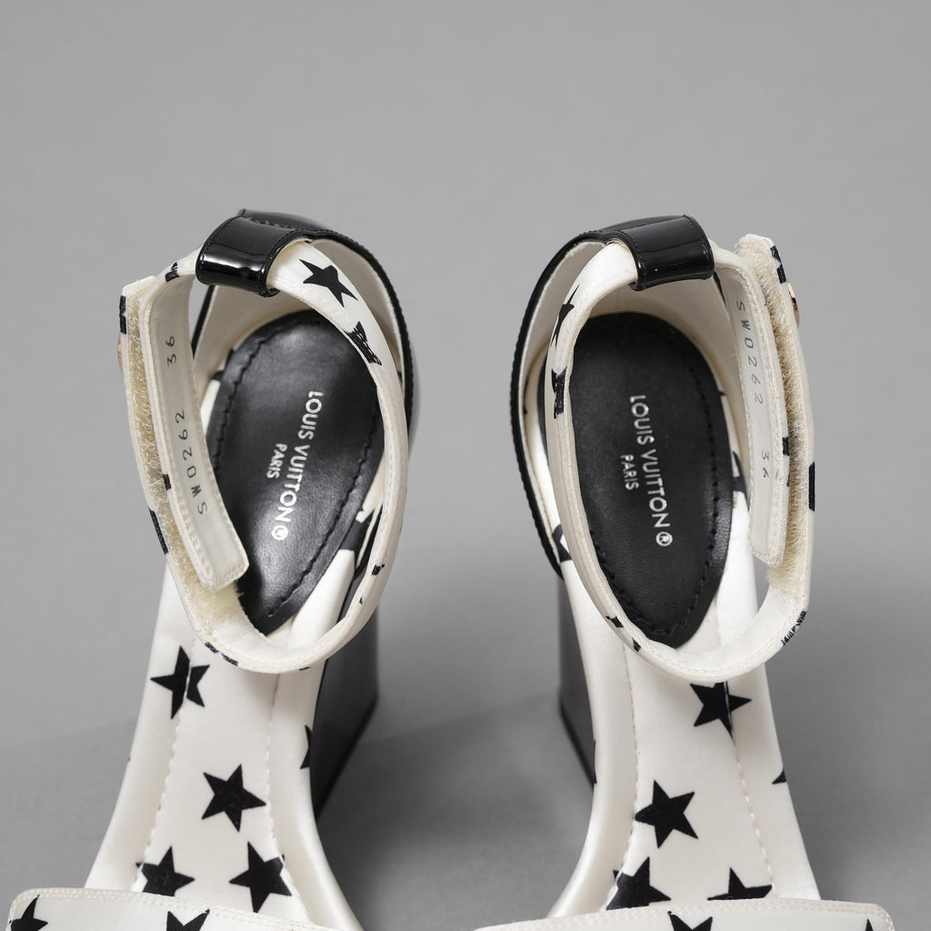 LOUIS VUITTON ルイヴィトン / 22SS スタープリント ステラー・ライン サンダル シューズ / SW0262 / size 36 (23cm) WHITE レディース
