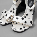 LOUIS VUITTON ルイヴィトン / 22SS スタープリント ステラー・ライン サンダル シューズ / SW0262 / size 36 (23cm) WHITE レディース