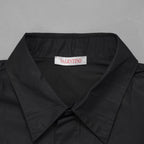 VALENTINO ヴァレンティノ / 美品 23SS Tech Nylon Oversize Shirt 長袖シャツ / 2V0ABX955ET / size S (BLACK)