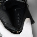 LOUIS VUITTON ルイヴィトン / 2016年モデル ラインアップライン ブラックレザー&ダミエ グラフィット ハイカットスニーカー / MS0196 /size 6.5 (25.5cm) BLACK
