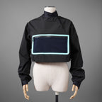 FENDIフェンディ / 2022 RESORT COLLECTION / クロップド丈 ナイロン ウィンドブレーカー / FAN108 AK80 / size M (BLACK) レディース