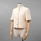 Christiab DIor クリスチャンディオール / 美品 23SS Wool Evening Jacket ショート ジャケット / 321V31A1162 / size 40 (NATURAL)  レディース
