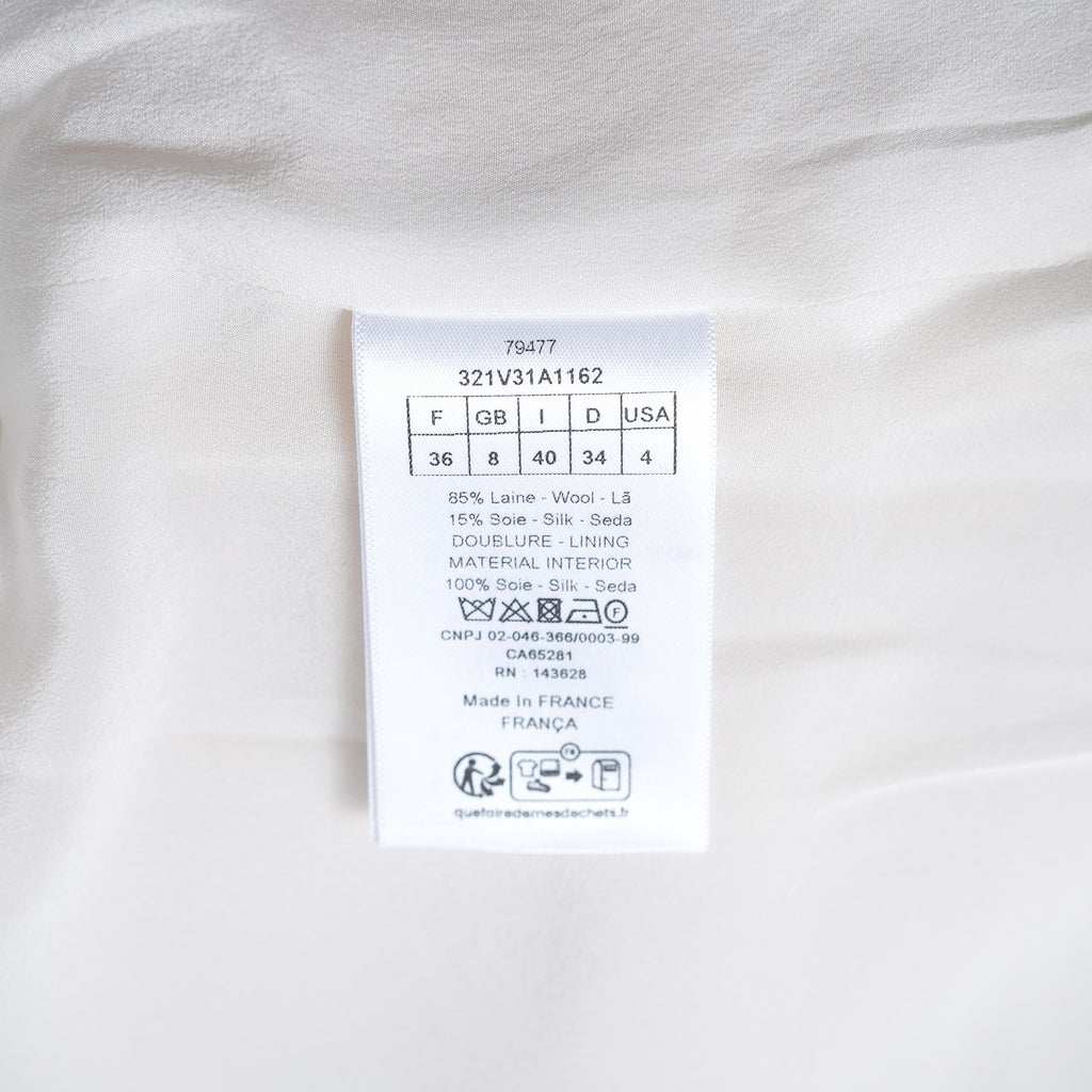 Christian Dior クリスチャンディオール / 美品 23SS Wool Evening Jacket ショート ジャケット / 321V31A1162 / size 40 (NATURAL)  レディース