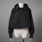 FENDIフェンディ / 20AW クロップド丈 ナイロン ウィンドブレーカー / FAA490 ADHQ / size M (BLACK) レディース