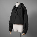 FENDIフェンディ / 20AW クロップド丈 ナイロン ウィンドブレーカー / FAA490 ADHQ / size M (BLACK) レディース