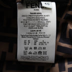 FENDIフェンディ / 20AW クロップド丈 ナイロン ウィンドブレーカー / FAA490 ADHQ / size M (BLACK) レディース