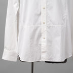 IRENISA イレニサ / 24SS FRONT PANEL SHIRT WITH LEATHER TAB 長袖シャツ / IH-24SS-B027-IM / size 3 (WHITE)