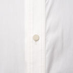 IRENISA イレニサ / 24SS FRONT PANEL SHIRT WITH LEATHER TAB 長袖シャツ / IH-24SS-B027-IM / size 3 (WHITE)