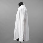 IRENISA イレニサ / 24SS FRONT PANEL SHIRT WITH LEATHER TAB 長袖シャツ / IH-24SS-B027-IM / size 3 (WHITE)