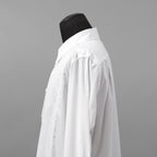 IRENISA イレニサ / 24SS FRONT PANEL SHIRT WITH LEATHER TAB 長袖シャツ / IH-24SS-B027-IM / size 3 (WHITE)