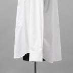 IRENISA イレニサ / 24SS FRONT PANEL SHIRT WITH LEATHER TAB 長袖シャツ / IH-24SS-B027-IM / size 3 (WHITE)