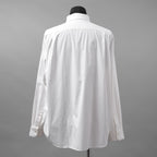 IRENISA イレニサ / 24SS FRONT PANEL SHIRT WITH LEATHER TAB 長袖シャツ / IH-24SS-B027-IM / size 3 (WHITE)