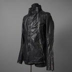 incarnation インカネーション / 22SS 美品 HORSE LEATHER HIGH NECK ZIP BLOUSON W ELASTIC LINED /size S (BLACK)