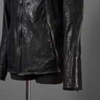 incarnation インカネーション / 22SS 美品 HORSE LEATHER HIGH NECK ZIP BLOUSON W ELASTIC LINED /size S (BLACK)