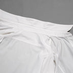 IRENISA イレニサ / 24SS FRONT PANEL SHIRT WITH LEATHER TAB 長袖シャツ / IH-24SS-B027-IM / size 3 (WHITE)