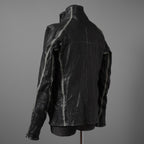 incarnation インカネーション / 22SS 美品 HORSE LEATHER HIGH NECK ZIP BLOUSON W ELASTIC LINED /size S (BLACK)