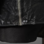 incarnation インカネーション / 22SS 美品 HORSE LEATHER HIGH NECK ZIP BLOUSON W ELASTIC LINED /size S (BLACK)