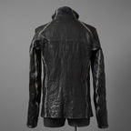 incarnation インカネーション / 22SS 美品 HORSE LEATHER HIGH NECK ZIP BLOUSON W ELASTIC LINED /size S (BLACK)