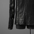 incarnation インカネーション / 22SS 美品 HORSE LEATHER HIGH NECK ZIP BLOUSON W ELASTIC LINED /size S (BLACK)