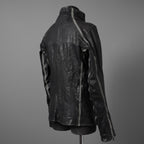 incarnation インカネーション / 22SS 美品 HORSE LEATHER HIGH NECK ZIP BLOUSON W ELASTIC LINED /size S (BLACK)