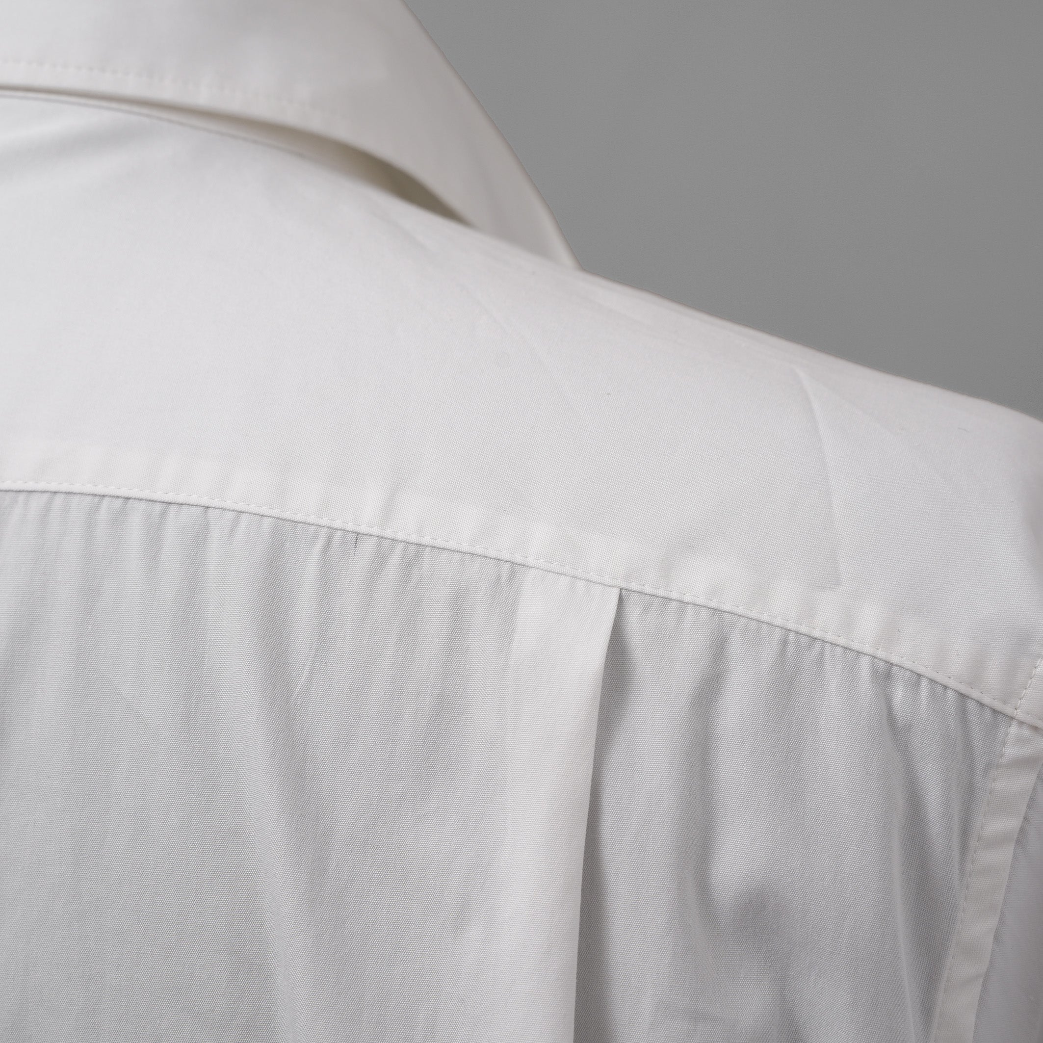 IRENISA イレニサ / 24SS FRONT PANEL SHIRT WITH LEATHER TAB 長袖シャツ / IH-24SS-B027-IM / size 3 (WHITE)