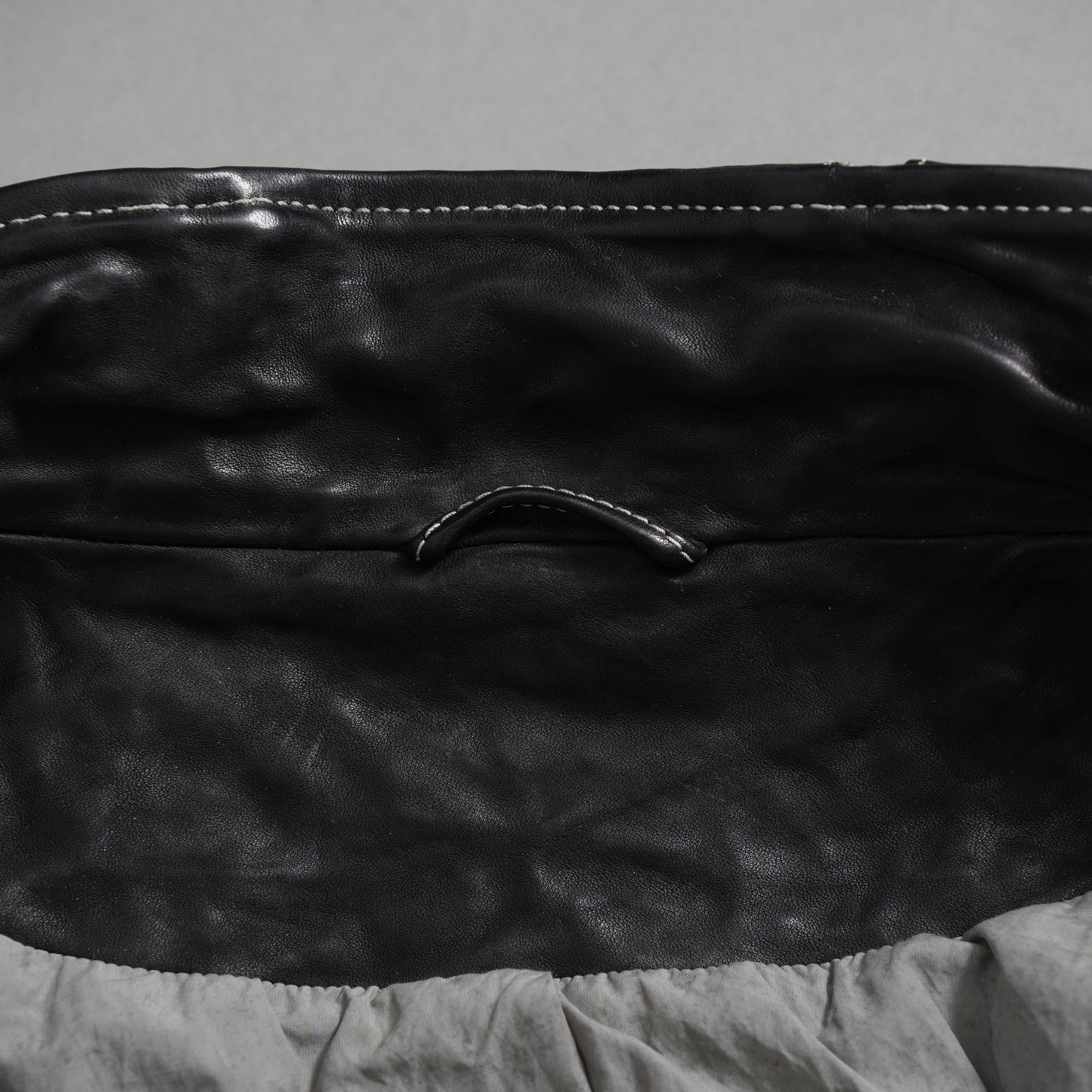 incarnation インカネーション / 22SS 美品 HORSE LEATHER HIGH NECK ZIP BLOUSON W ELASTIC LINED /size S (BLACK)