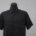 Y's ワイズ / 21SS レイヤード 半袖 ミリタリーシャツ 半袖シャツ / YD-B05-004 / size 3　（BLACK)