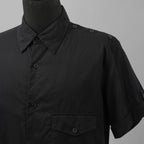 Y's ワイズ / 21SS レイヤード 半袖 ミリタリーシャツ 半袖シャツ / YD-B05-004 / size 3　（BLACK)