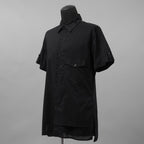 Y's ワイズ / 21SS レイヤード 半袖 ミリタリーシャツ 半袖シャツ / YD-B05-004 / size 3　（BLACK)
