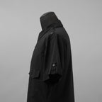 Y's ワイズ / 21SS レイヤード 半袖 ミリタリーシャツ 半袖シャツ / YD-B05-004 / size 3　（BLACK)