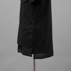 Y's ワイズ / 21SS レイヤード 半袖 ミリタリーシャツ 半袖シャツ / YD-B05-004 / size 3　（BLACK)