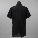 Y's ワイズ / 21SS レイヤード 半袖 ミリタリーシャツ 半袖シャツ / YD-B05-004 / size 3　（BLACK)