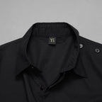 Y's ワイズ / 21SS レイヤード 半袖 ミリタリーシャツ 半袖シャツ / YD-B05-004 / size 3　（BLACK)