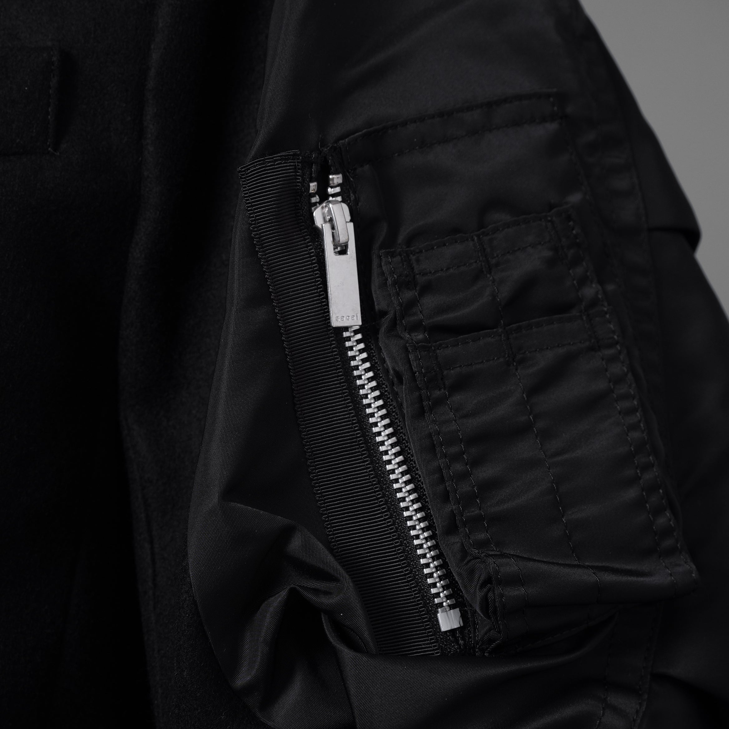未使用 sacai サカイ / 23AW Wool Melton x Nylon Twill Jacket ウール