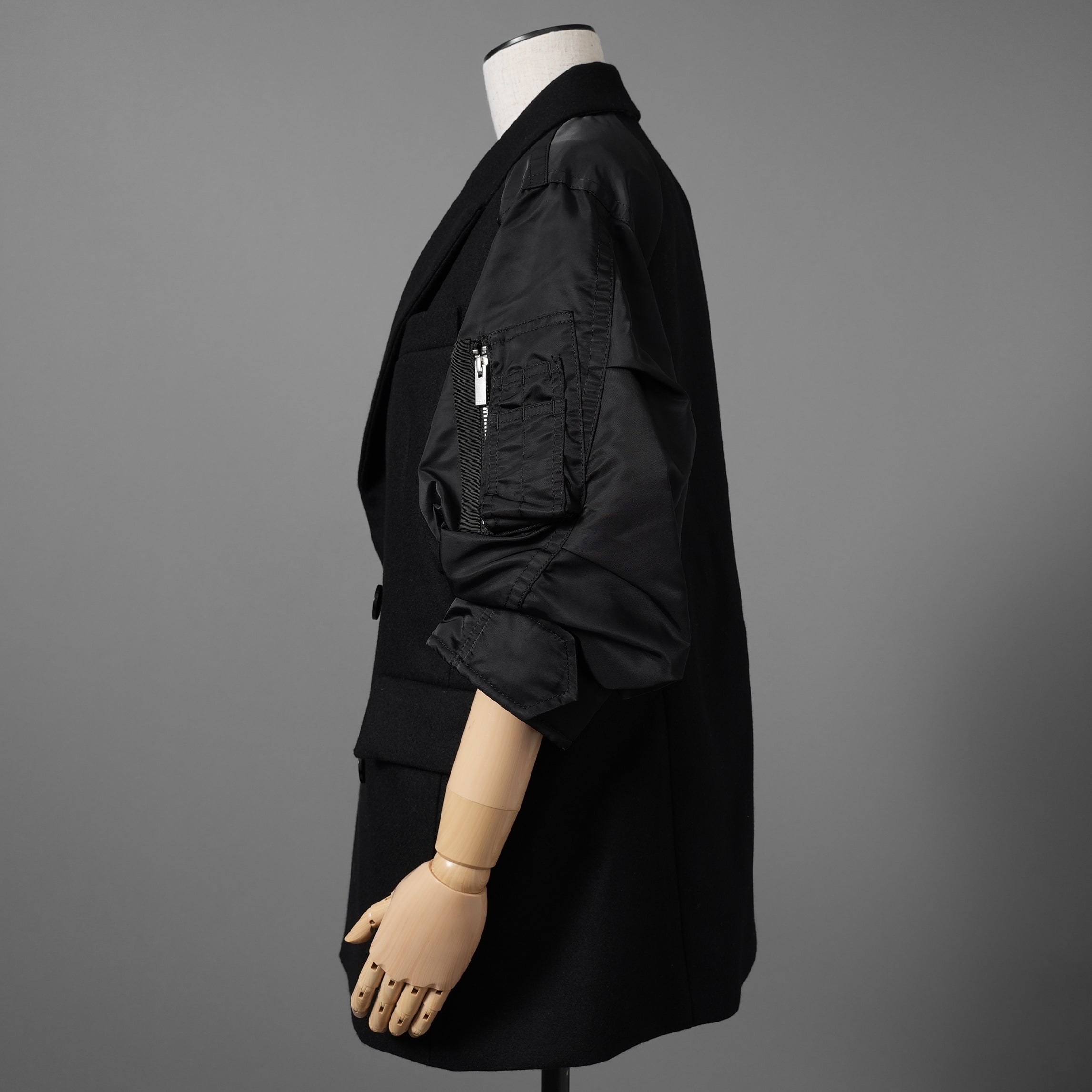未使用 sacai サカイ / 23AW Wool Melton x Nylon Twill Jacket ウール