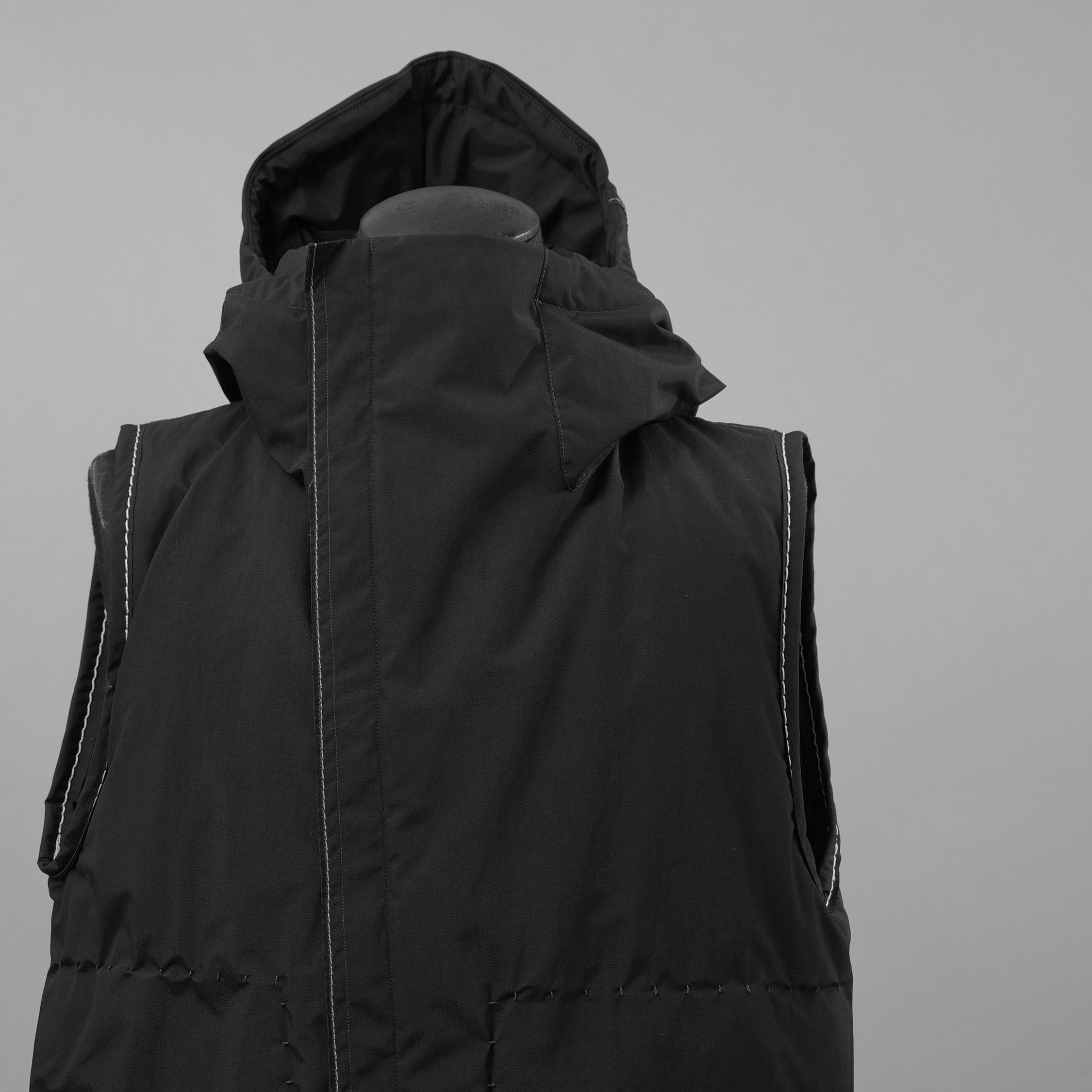 未使用品 taichi murakami タイチムラカミ / 24AW HIGHNECK LONG VEST PRIMALOFT ハイネックベスト プリマロフト ベスト / 23261004 / size 6 (BLACK × GRAY)